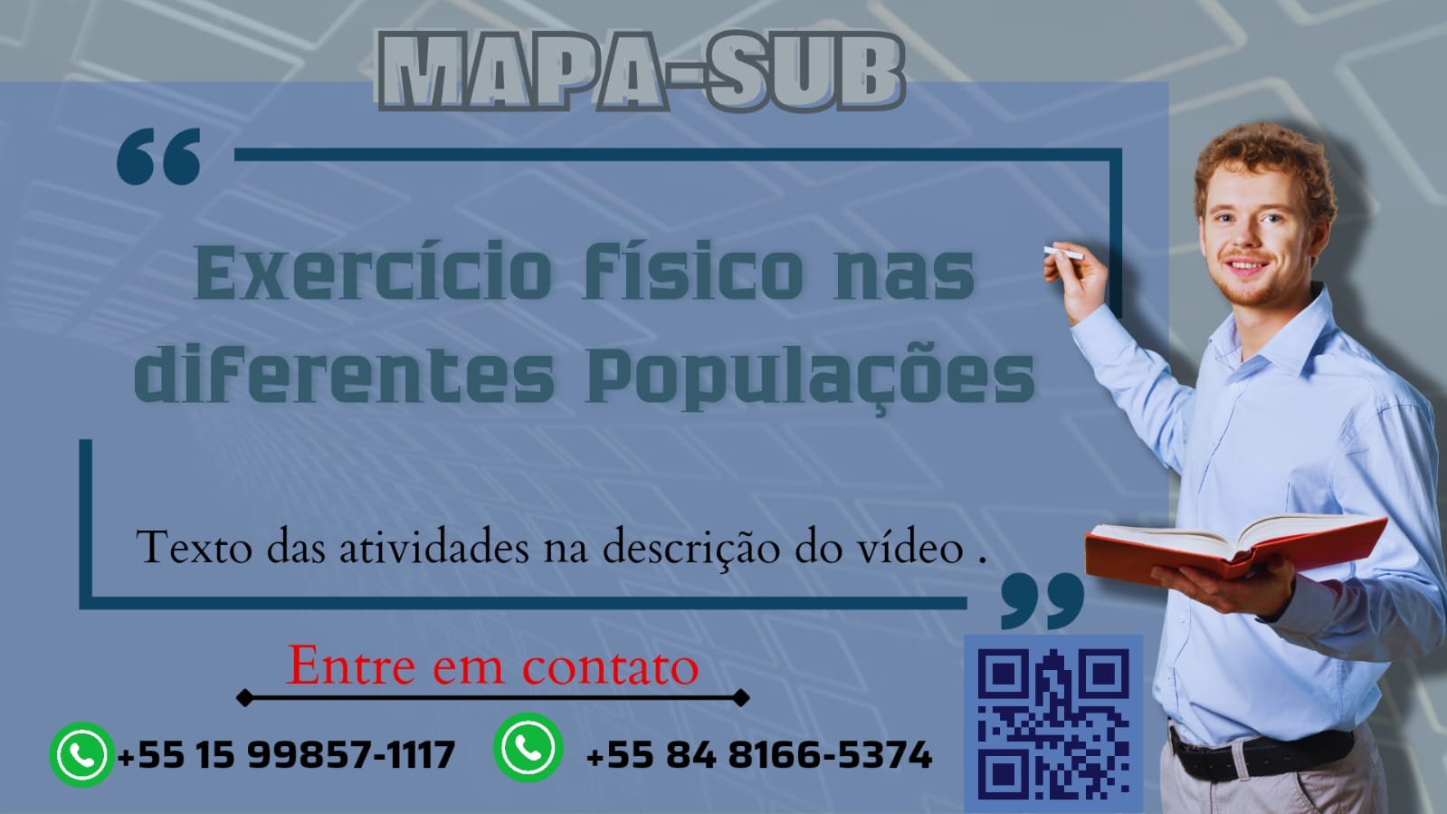 O diabetes é uma doença crônica que, quando não tratada, pode afetar drasticamente a saúde e a qualidade devida da pessoa. Com João aconteceu isso. Ele descobriu o diabetes tipo II há 2 anos e atualmente está querendo iniciar um programa de exercício físico para melhorar seu estado de saúde. Para isso, João procurou os seus serviços. Após você aplicar a anamnese no João, os seguintes dados foram obtidos: IDADE: 50 ANOS MASSA CORPORAL: 95kg ESTATURA: 1,69mGLICEMIA EM JEJUM: 189 md/dL FREQUÊNCIA CARDÍACA EM REPOUSO: 72bpm