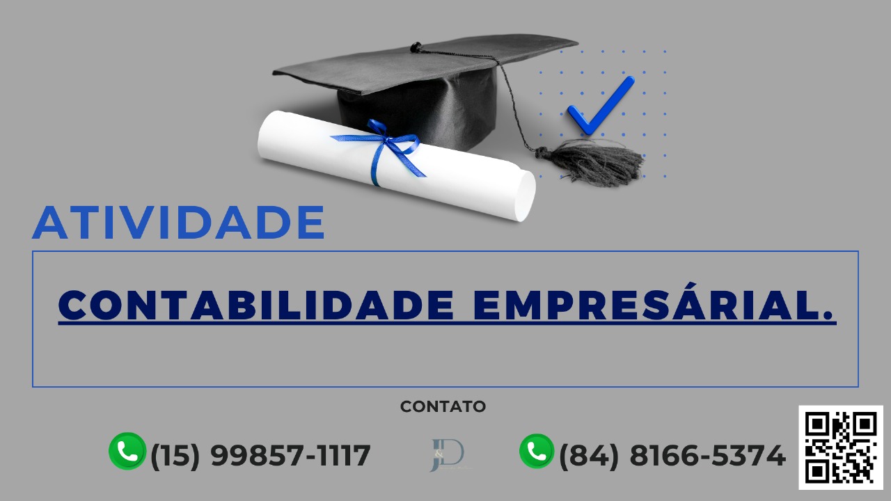 ATIVIDADE 1- CONTABILIDADE EMPRESARIAL