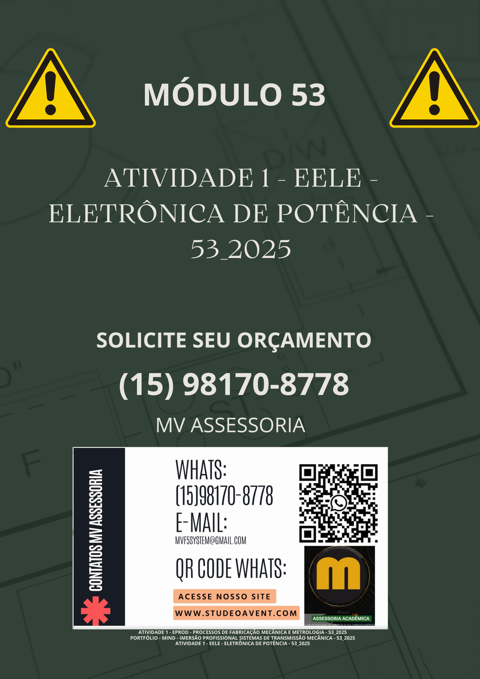 ATIVIDADE 1 – EELE – ELETRÔNICA DE POTÊNCIA – 53_2025