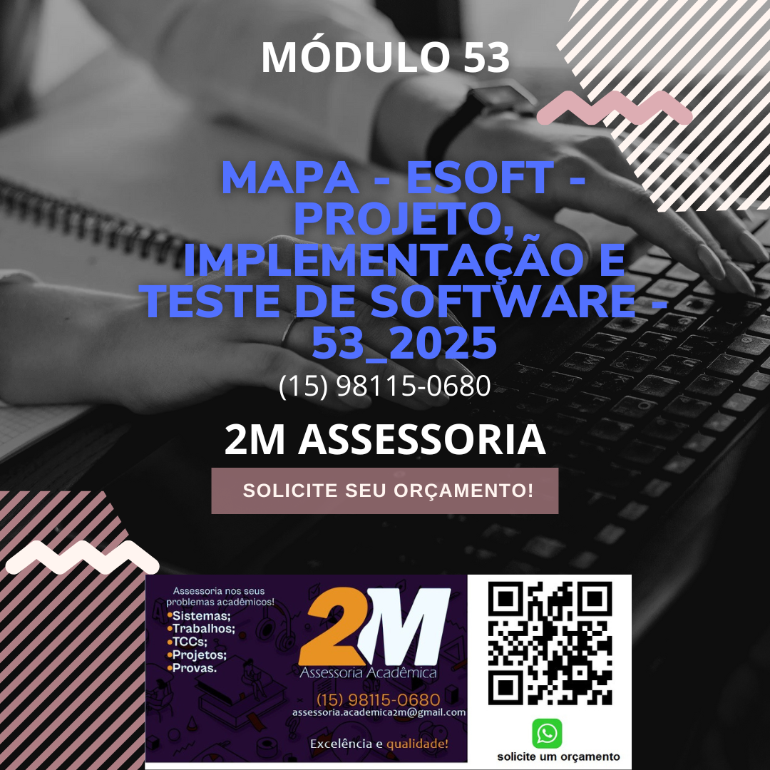 Imagine que você foi contratado como Analista de Sistemas Sênior pela empresa TechEvents Solutions, uma startup que desenvolve soluções tecnológicas para o setor de eventos