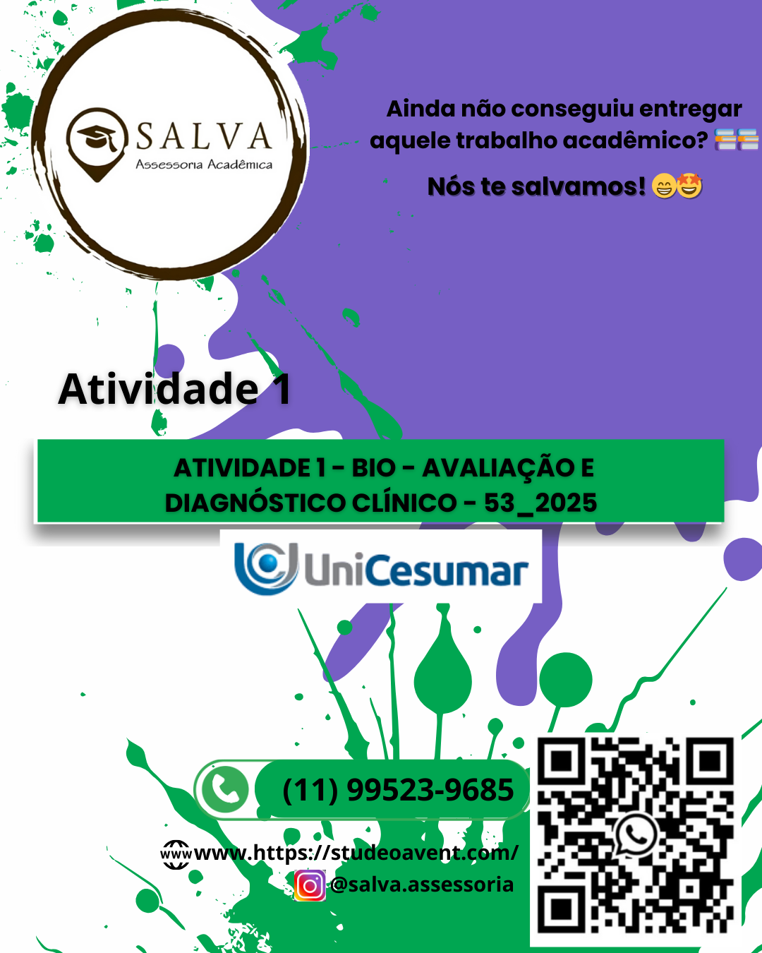 ATIVIDADE 1 – BIO – AVALIAÇÃO E DIAGNÓSTICO CLÍNICO – 53_2025
