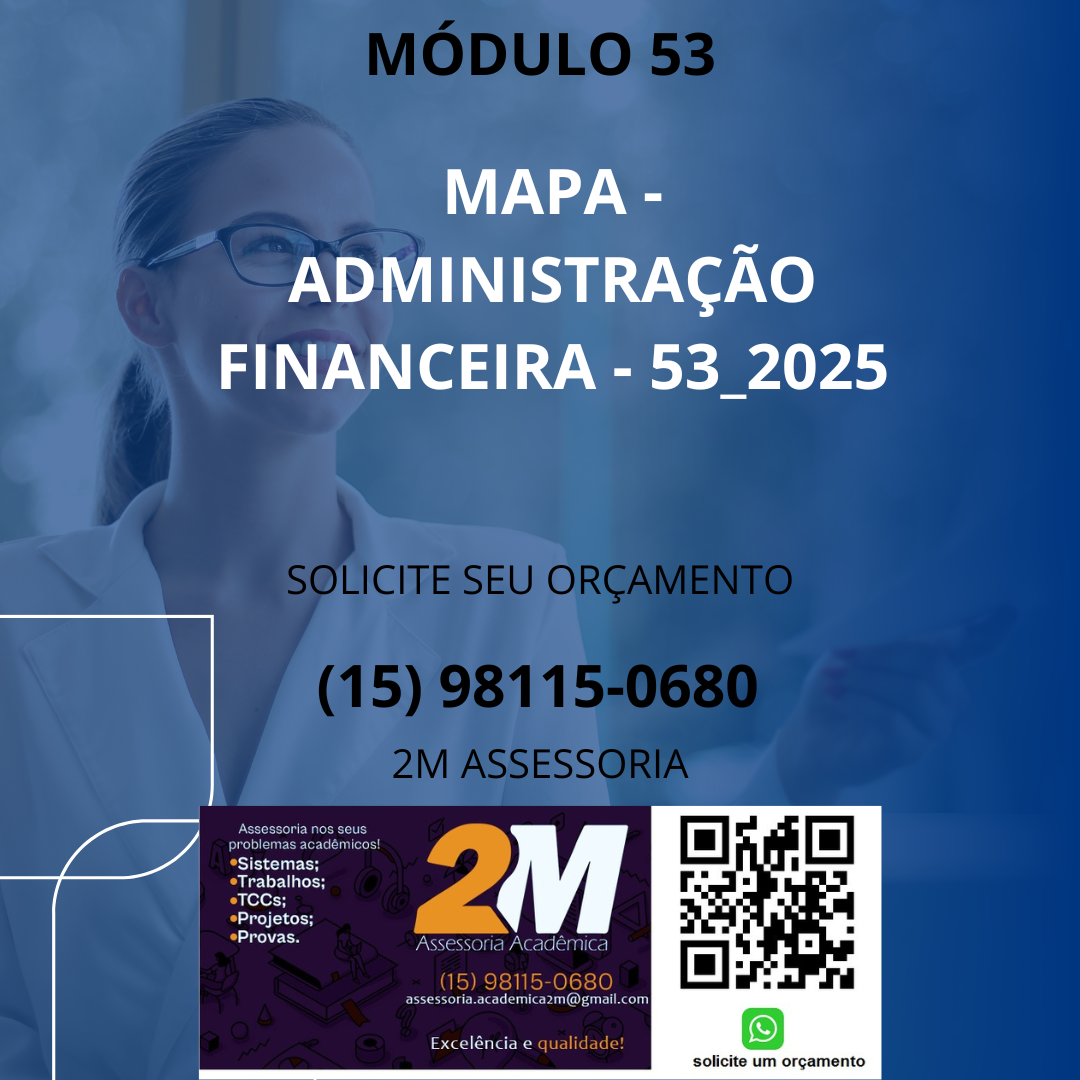 Questão 1: Calcule o Custo Médio Ponderado de Capital (CMPC) obtido com a captação dos R$ 400.000,00 necessários para o investimento inicial. Para encontrar o CMPC utilize, no mínimo, 5 (cinco) casas decimais após a vírgula.MAPA – ADMINISTRAÇÃO FINANCEIRA – 53_2025