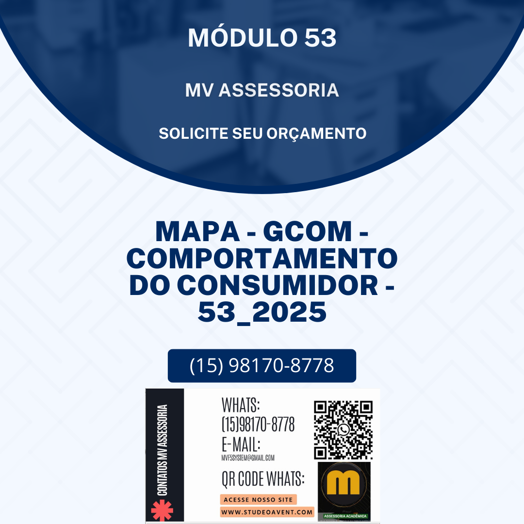 1) Para que uma organização possa realizar suas vendas on-line, é preciso conhecer o perfil de seus consumidores, além de seu comportamento de compra.