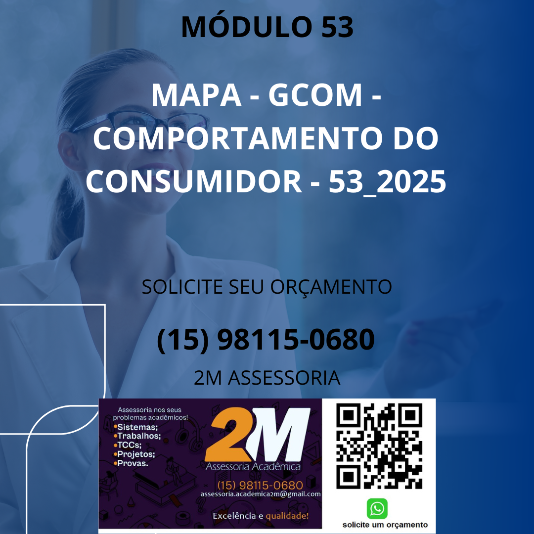 1) Para que uma organização possa realizar suas vendas on-line, é preciso conhecer o perfil de seus consumidores, além de seu comportamento de compra.