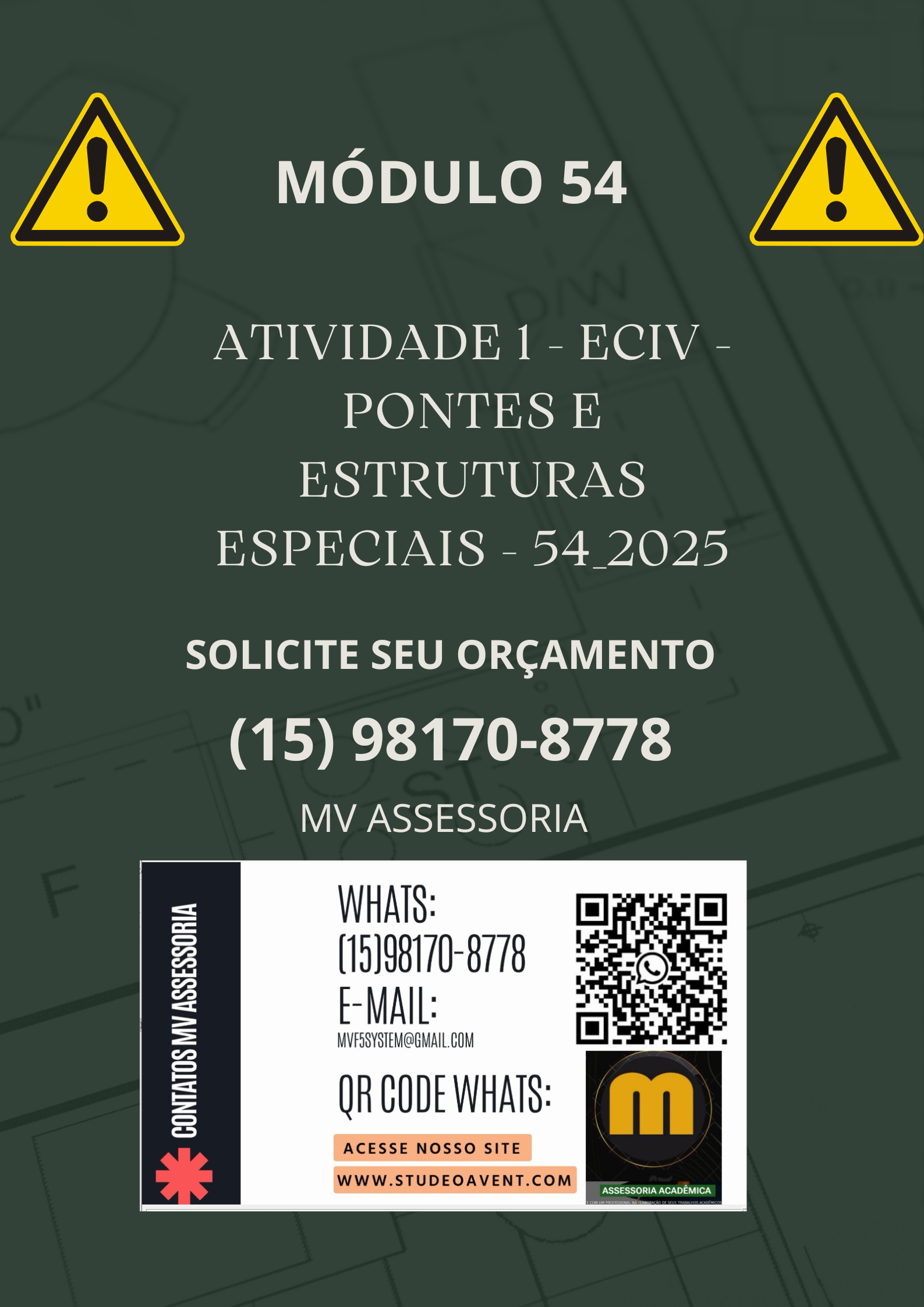 Calcule os carregamentos gerados pelos elementos permanentes da estrutura a partir da seção transversal,