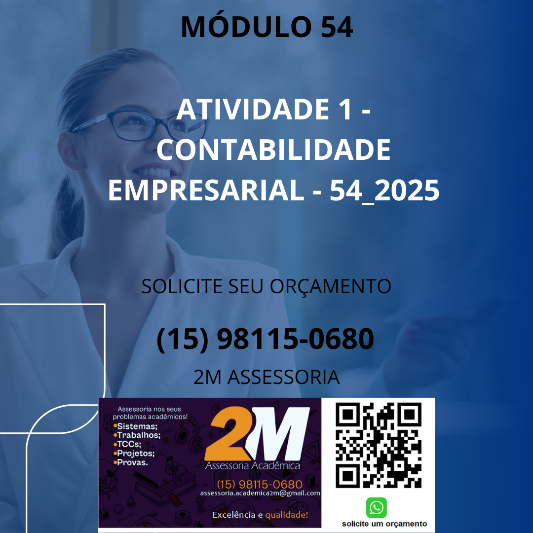 ATIVIDADE 1 – CONTABILIDADE EMPRESARIAL – 54_2025