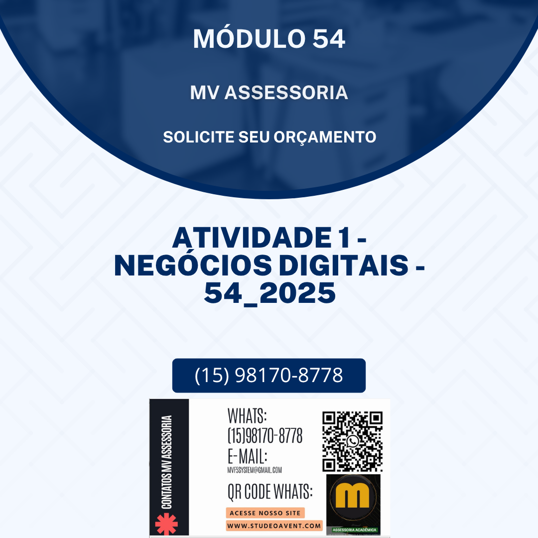 ATIVIDADE 1 – NEGÓCIOS DIGITAIS – 54_2025