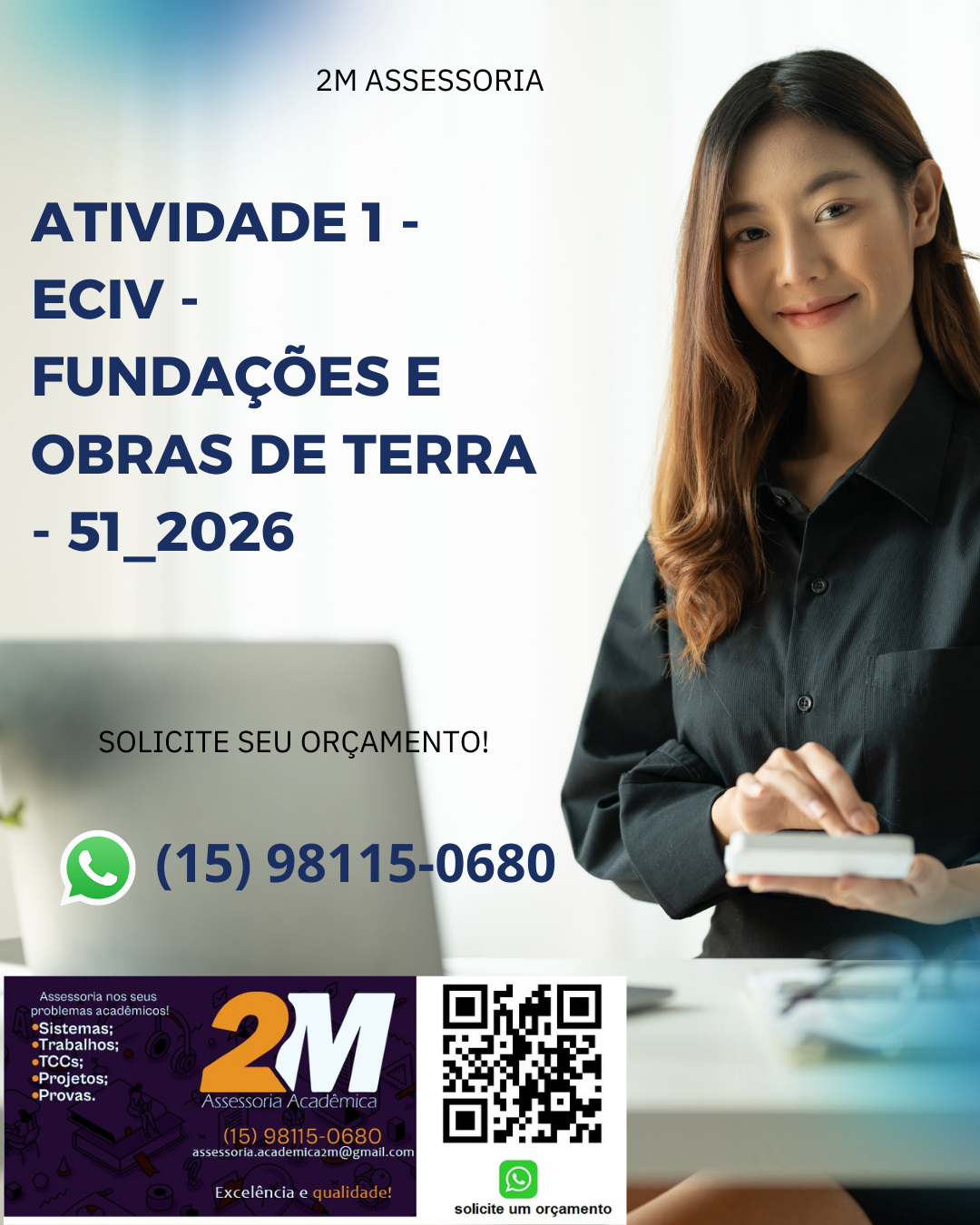 a) Estime o peso próprio do elemento de fundação (kN) utilizando 5% da carga, para atender mínimo estabelecido pelo item 5.6 da NBR 6122/2022.