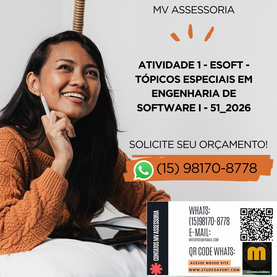 ATIVIDADE 1 – ESOFT – TÓPICOS ESPECIAIS EM ENGENHARIA DE SOFTWARE I – 51_2026