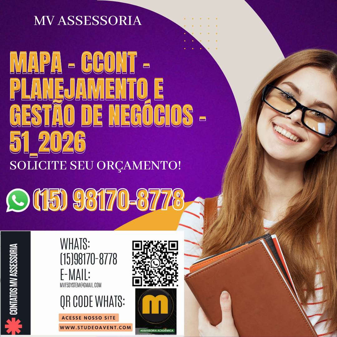 MAPA – CCONT – PLANEJAMENTO E GESTÃO DE NEGÓCIOS – 51_2026