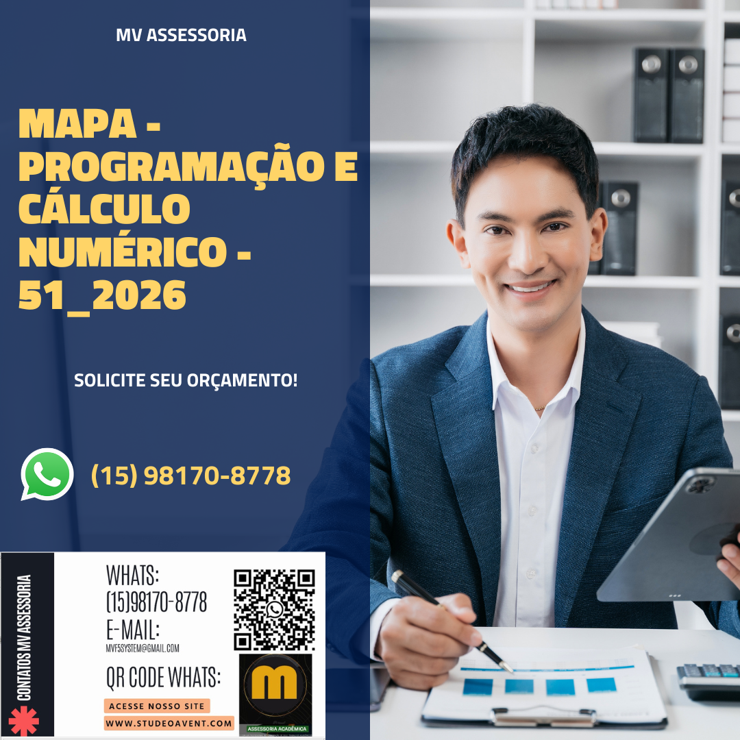 MAPA – PROGRAMAÇÃO E CÁLCULO NUMÉRICO – 51_2026