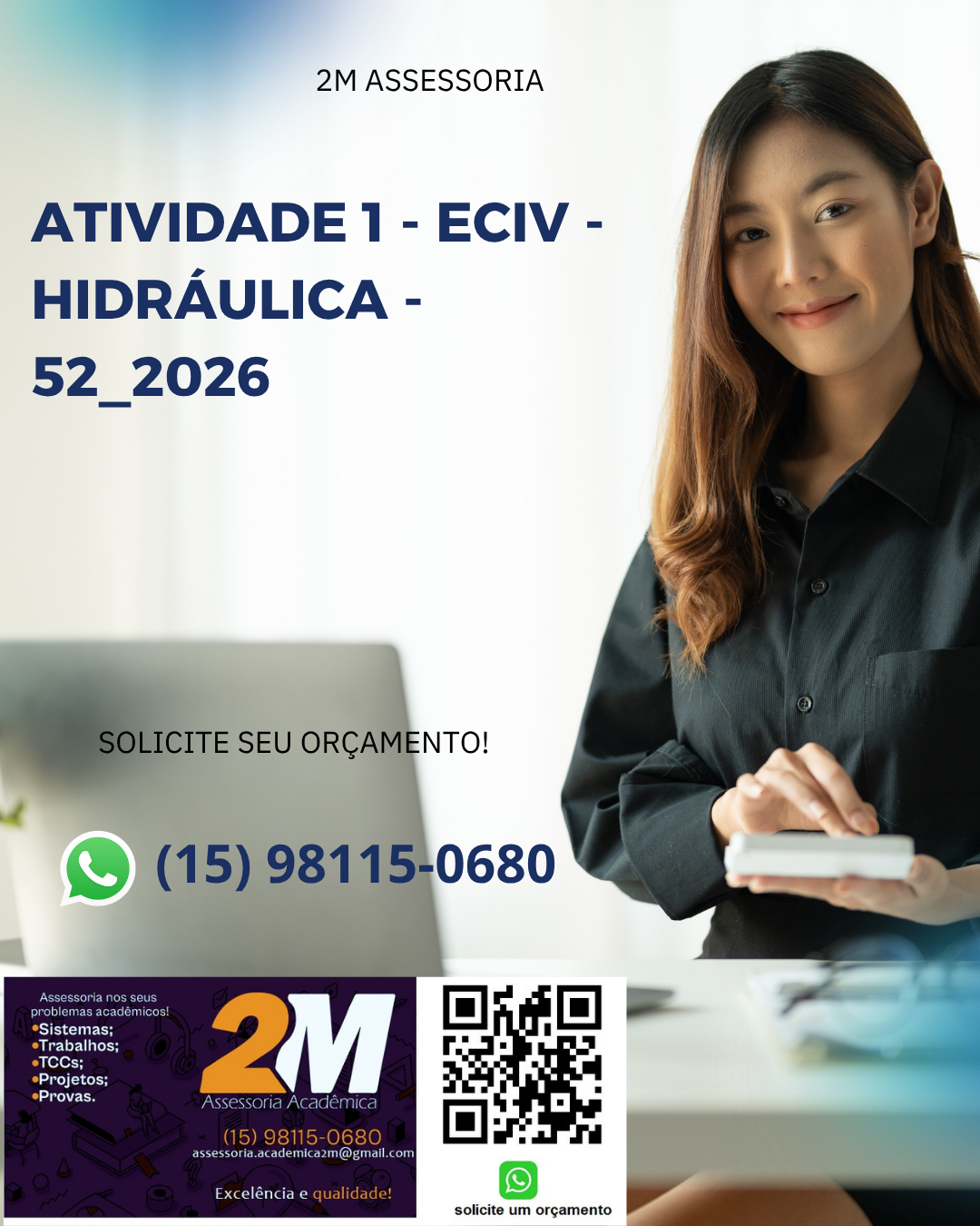 a) Considerando que o reservatório contém água, determine a profundidade h na qual a pressão absoluta é igual ao dobro da pressão atmosférica.