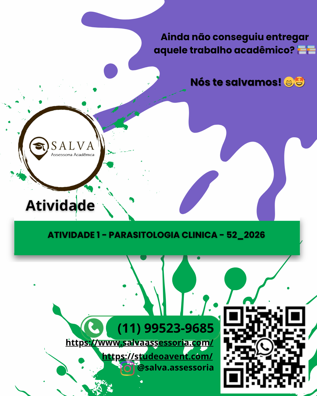 ATIVIDADE 1 – PARASITOLOGIA CLINICA – 52_2026