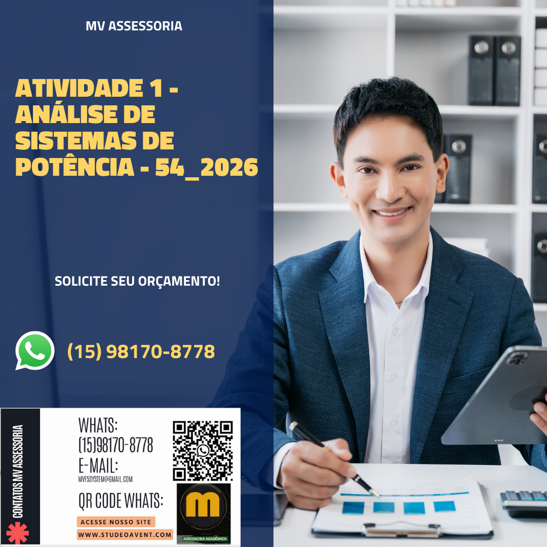 ATIVIDADE 1 – EELE – ANÁLISE DE SISTEMAS DE POTÊNCIA – 54_2026